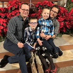 Seth’s brother Aaron’s family at Southwood Lutheran Church, Lincoln, Nebraska, Christmas Eve 2019