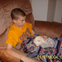 Aaron and his guinea pig