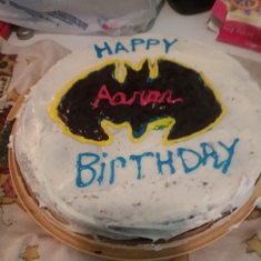 Aaron's 36th birthday cake we made him