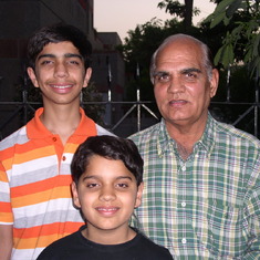 Granddad with Abhijeet and Abhishek