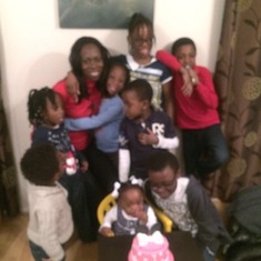Abi with her nephew and nieces