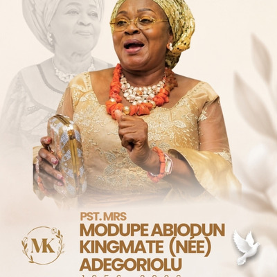 Pastor Mrs Abiodun Modupe Sarah ( A.K.A Mummy J) Kingmate