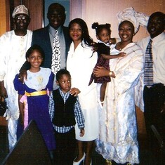 Biola with the Ajimotokins at Aunty Sandra & Uncle Gboyega's Court Wedding