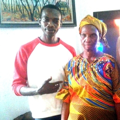 Mr Olusola David Ayibiowu and his mother