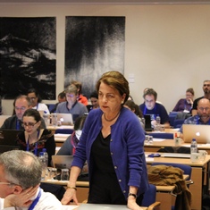Anny-Chantal at the "From Giotto to Rosetta" 50th ESLAB meeting, March 2016, Leiden, Netherlands