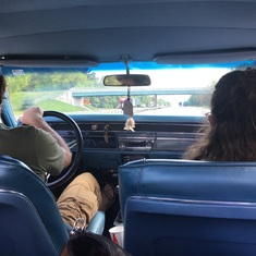 Our first ride in the Chevelle... B as the copilot.