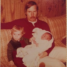 Baby Adam with Tim and Dad