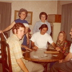 1970 Playing Pinochle with John's Cousin Dick Drowley