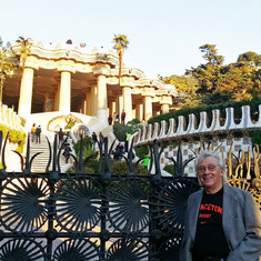Addison at Park Guell in Barcelona.