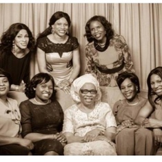Adebisi with Mum and Sisters