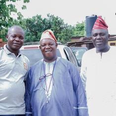 Dad with is brothers, Wole & Niyi.