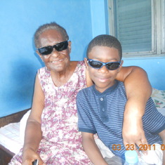 Grandma and Kwame in their shades.