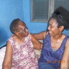 Grandma and Naa enjoying each others company.