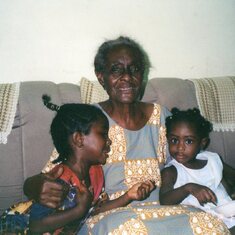Nana Yaa and Maame with Grandma.