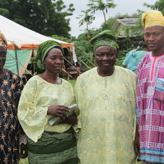 Dad  & Mum with his brother Rev. Kehinde, during Akinkunmi's wedding in Oyo 2014