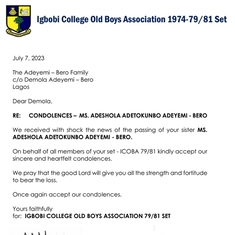 Igbobi college old boys class of 1974-'79/'81 set.