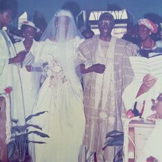 My Godfather walking me up the aisle at St Michael's Anglican Church, Epe on 7th September, 1991.
