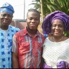 Adeyoola, her husband and her son.