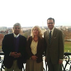 Adhip and Joanne and Congressman Mike Turner from Ohio at the U.S. Capitol