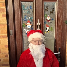 Adrian last Christmas dressed up as Santa