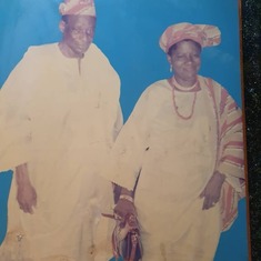Mama with her sweetheart Pa Oriola Onafeko.