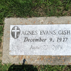 Agnes is interred with her Mother and Grandparents in the Emporia Cemetery, Emporia City, Virginia