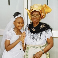 Mama with DC at her first communion