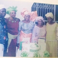 Mum flanked by her old school mates; Noimot Owolabi, Mrs Mojisola Elegbede, Mrs Latifat Alli and Mrs J on her 60th birthday