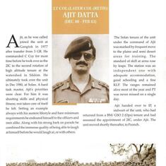 Col Ajit Datta - Commanded 4 Garhwal Rifles at Solan