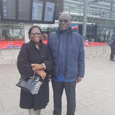 Daddy and his wife on a brief visit to the United Kingdom