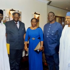 Daddy and his wife with members of the Nigerian High Commission, New Delhi, India(2015)