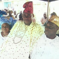 Daddy and his wife at Biodun's traditional marriage (2011)