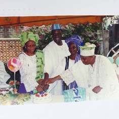 Daddy and his wife at Akin's traditional marriage.