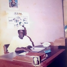 Daddy in his office at the Ministry of Education, Abeokuta.
