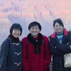 Akemi with her mother and niece at Grand Canyon