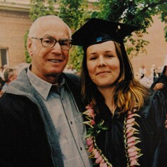 Micah and her Grandpa at her College Graduation