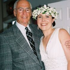 Micah and her Grandfather on her Wedding Day