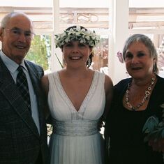 Dad, Micah and Julie on Micah's wedding day.