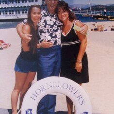 Dad, Micah and Gloria at Lake Tahoe waiting to board the Tahoe Queen in June of 1997