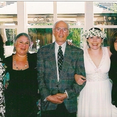 Micah and Rick's wedding in May of 2006. From left: Sue, Julie,Dad, Micah and Gloria