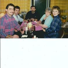 Brent, Karen, Gertrude, Randy and Dave Chartrand. Many moons ago.