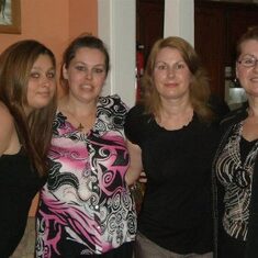 Melinda (Shelly's daughter), shelly Brougham, Cindy Brougham and Janis Chartrand. Brent's sister, neices and great neice.