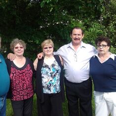 A wonderful day spent honoring Brent. Brent was greatly missed at his celebration of life. From left to right we have: Randy, Caroline, Janis, Derrick and Ann.