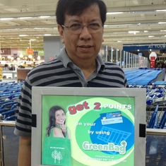 Albert was so proud and happy to see Arlene's Unilver commercial in all SM checkout counters.