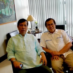 At Albert's office as Dean of AGSB