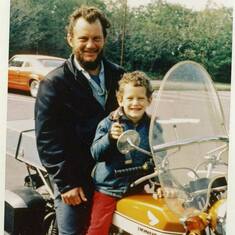 dad me motorcycle