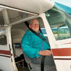 2004: Going flight-seeing in a Cessna 182 during visit to Alaska.