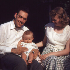 1948, Ned and Albe with first baby Steve