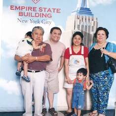 Mom and Dad with his brother Carlos, his sister in law Mari, and his nephews in New York City.