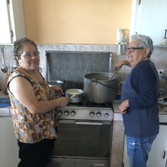 My dad was an amazing cook. Sadly I do not think I got that gene, but we will see. Here he is with his sister on her Finca in Ecuador. I think they are making Fanesca!